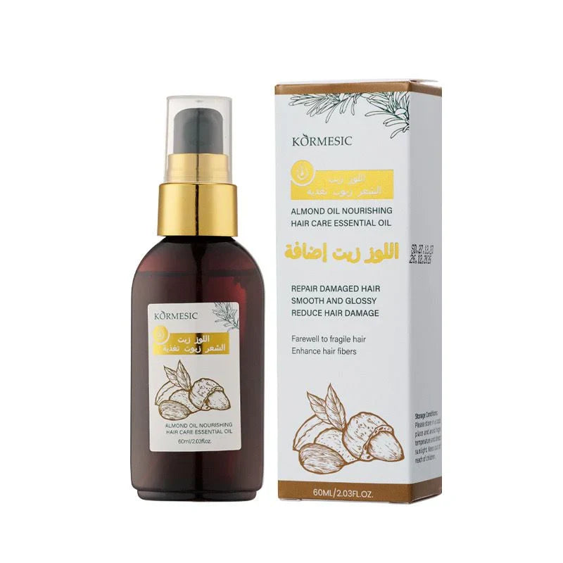 KORMESIC Natural Organic Almond Oil for Men & Women Scalp Care Serum Hair Treatment Growth Oil 60ml - Buy Online in Pakistan at Cosmia.pk