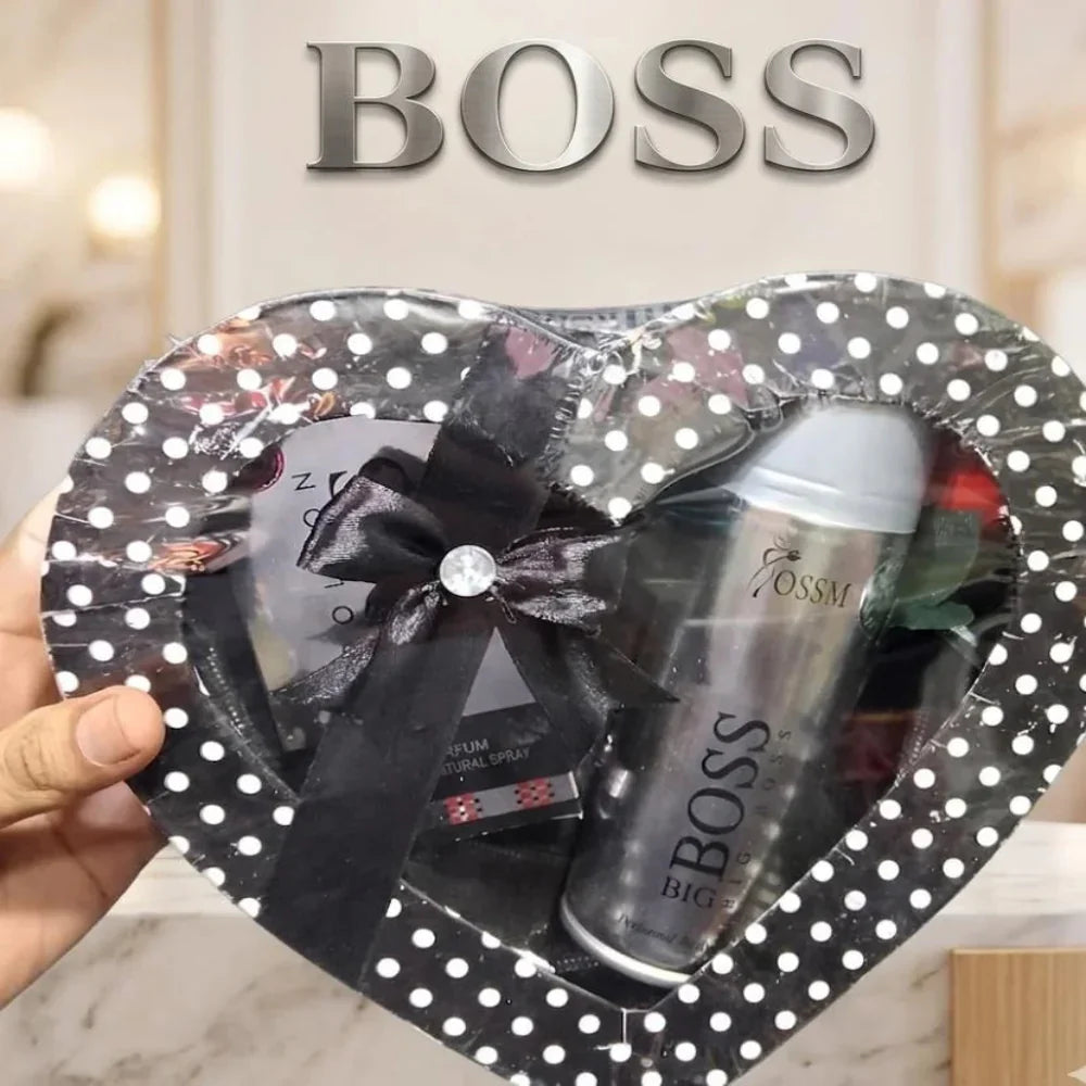 Heart Shape Gift Pack 2 Pcs Perfume 35ml + 200ml Body Spray Set - Buy Online in Pakistan at Cosmia.pk