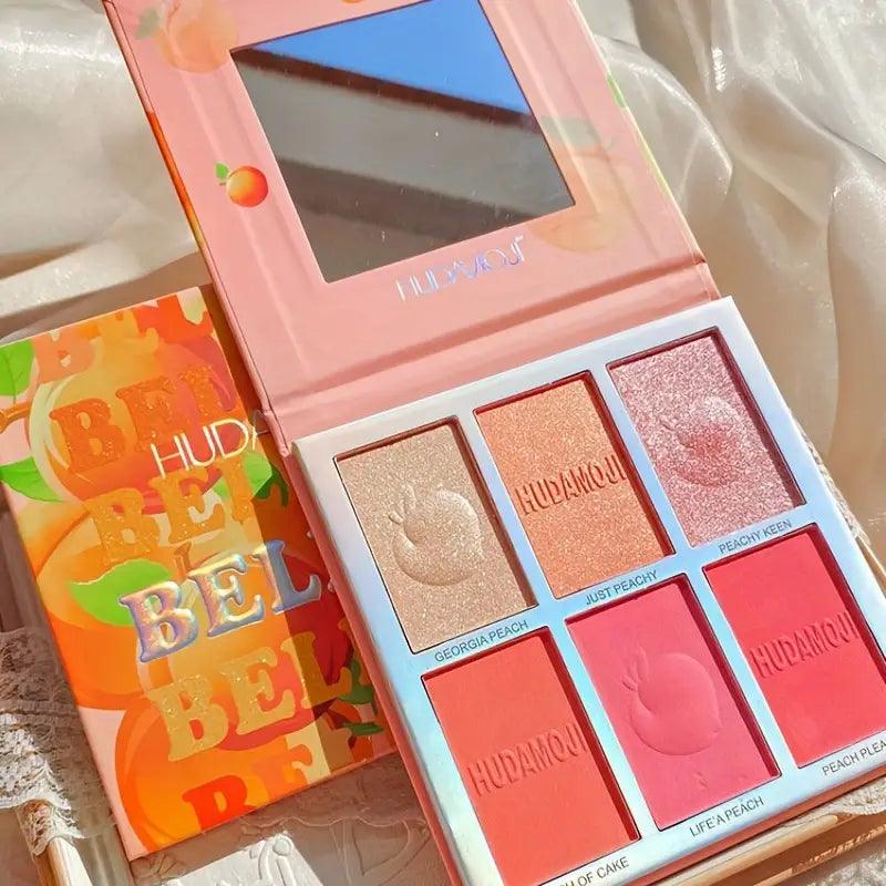 6 Color Hudamoji Bellini Blush + Highlighter Palette - Buy Online in Pakistan at Cosmia.pk