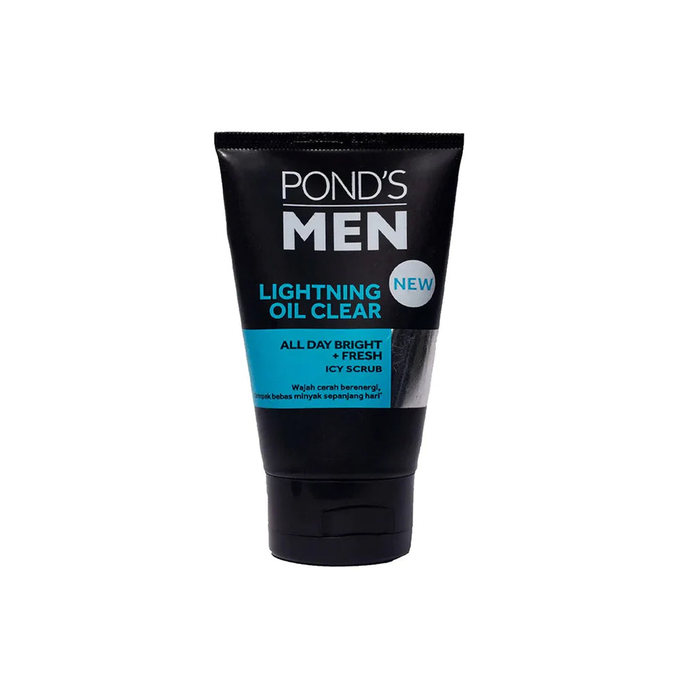 Ponds Men Lightning Oil Clear Icy Scrub 100g - Ponds | Cosmia.pk