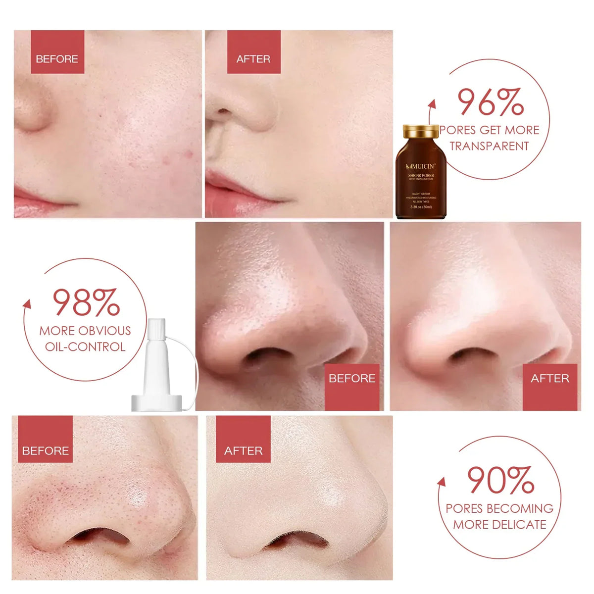 MUICIN - Shrink Pores Hyaluronic Acid Serum - 30ml - Buy Online in Pakistan at Cosmia.pk
