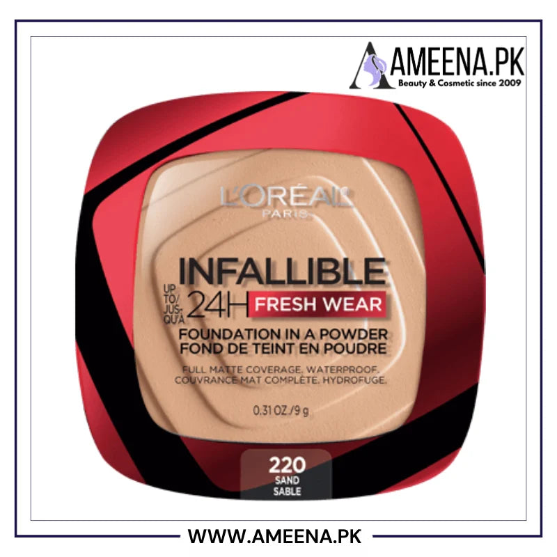 L'Oreal Paris Makeup Infallible Fresh Wear Foundation in a Powder - Buy Online in Pakistan at Cosmia.pk