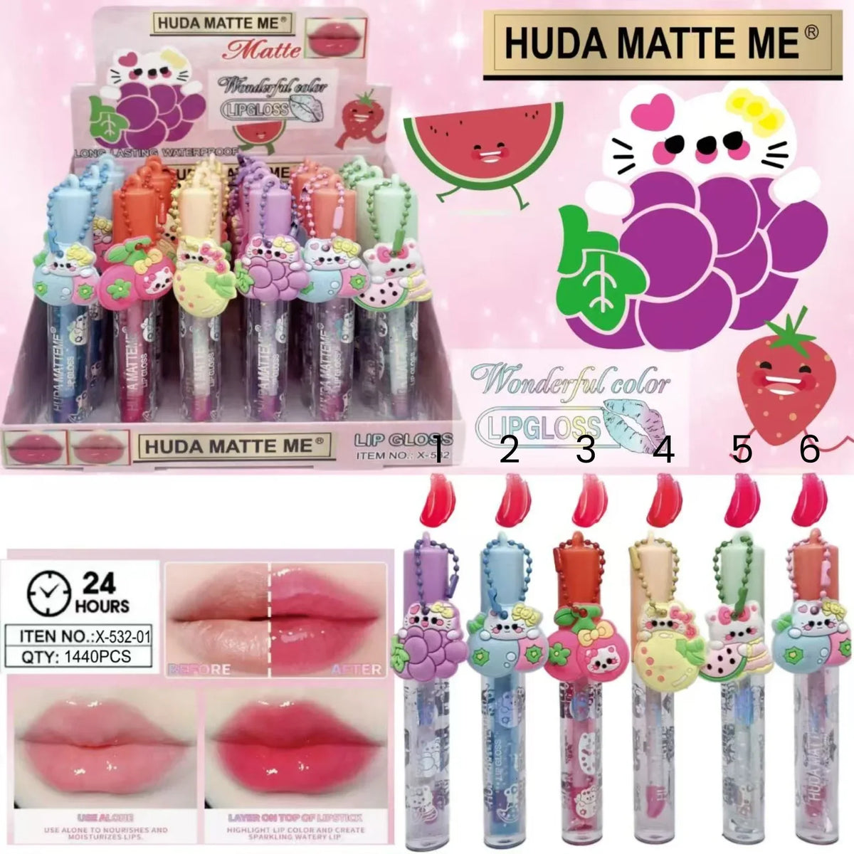 Huda Matte Me Wonderful Color Fruit Lipgloss - Buy Online in Pakistan at Cosmia.pk