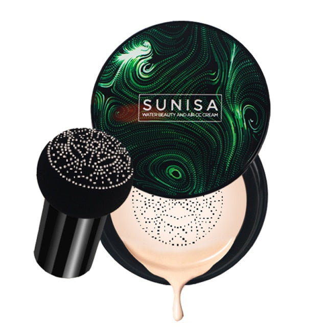 Sunisa air CC cream compact open with sponge
