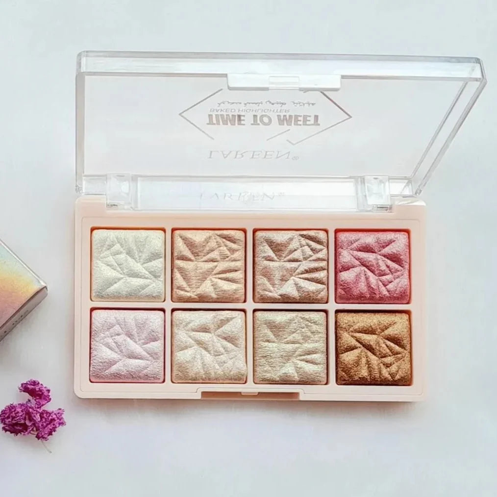 Lareen Time To Meet 8 Color Highlighter Palette - Buy Online in Pakistan at Cosmia.pk