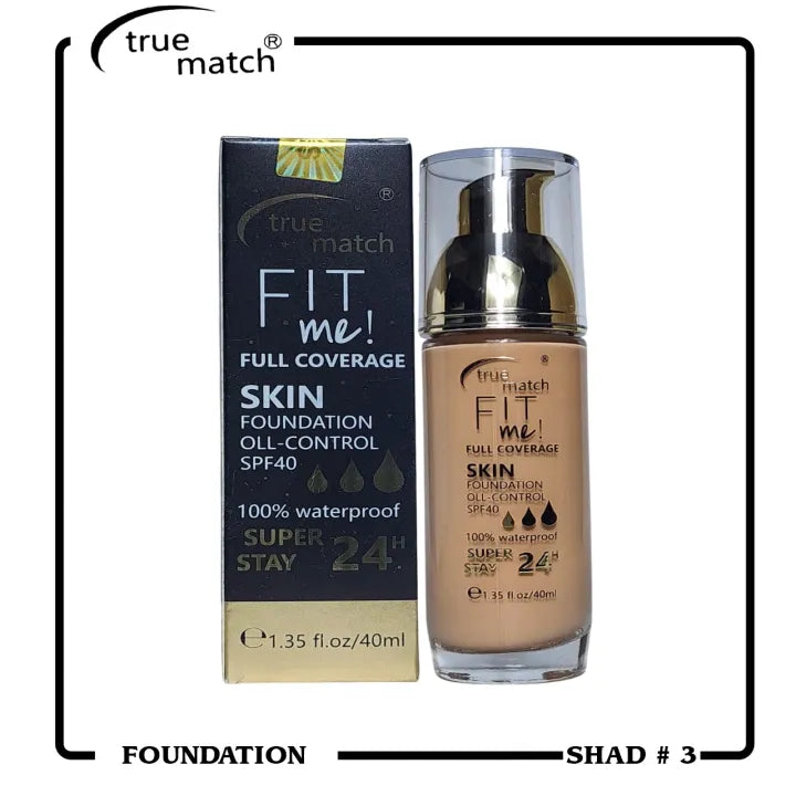 True Match Fit me Full Coverage Foundation - Buy Online in Pakistan at Cosmia.pk