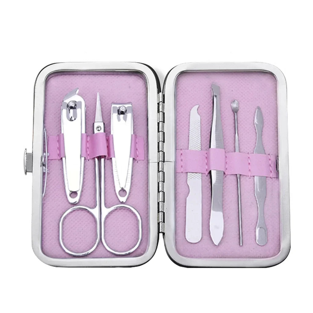 Luxury 7-in-1 Stainless Steel Manicure Pedicure Grooming Kit - Buy Online in Pakistan at Cosmia.pk