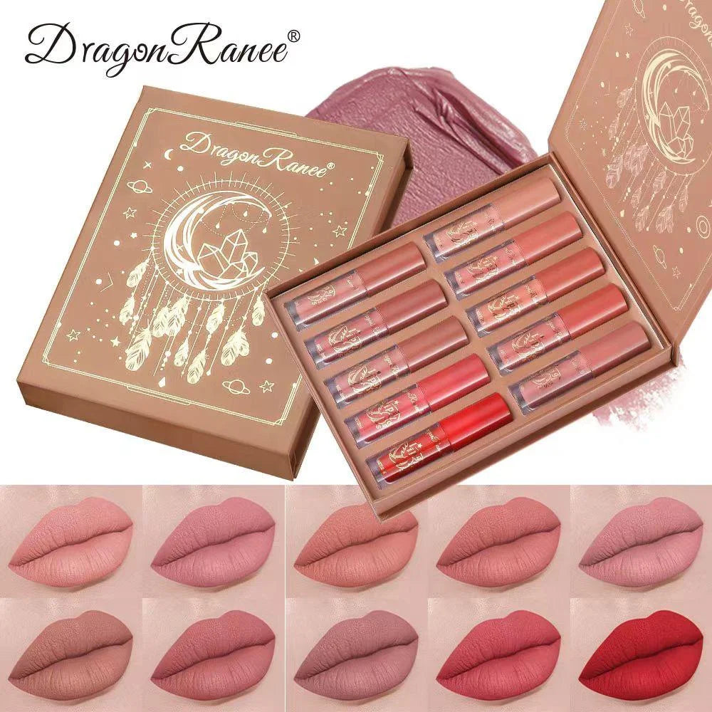 Dragon Ranee Cherry Matte Lip Gloss – 10 Pcs Set - Buy Online in Pakistan at Cosmia.pk