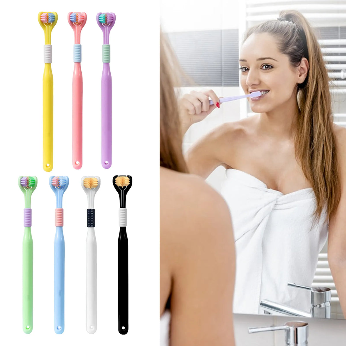 Soft Bristle 3 Sided Toothbrush - Buy Online in Pakistan at Cosmia.pk