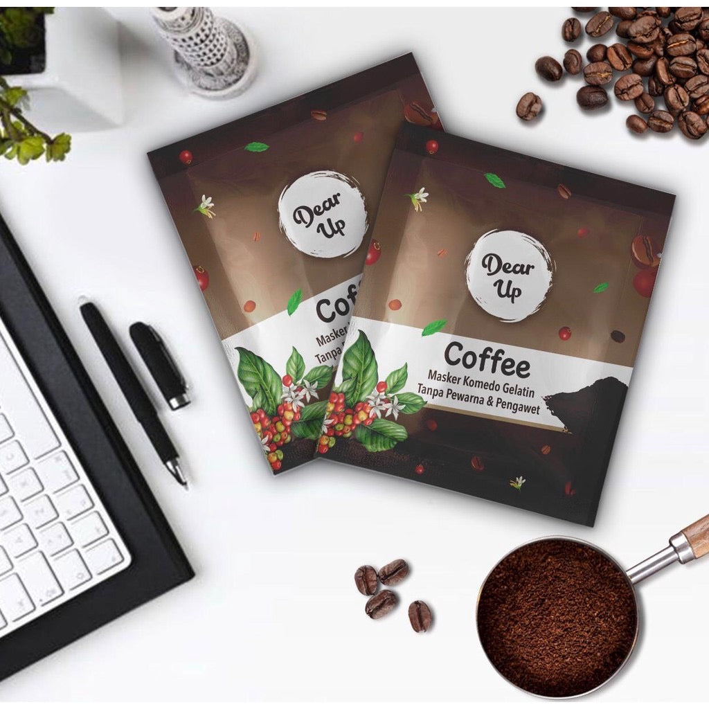 Coffee peel off mask sachets pack