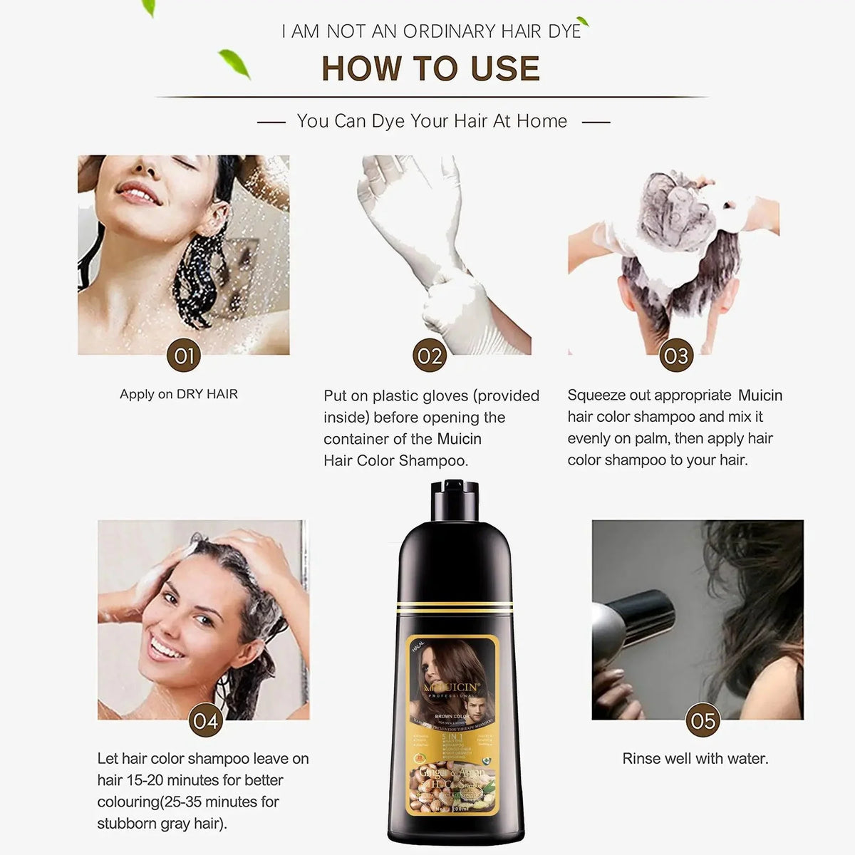 5 in 1 Muicins Ultimate Hair Color Shampoo 200ml - Buy Online in Pakistan at Cosmia.pk