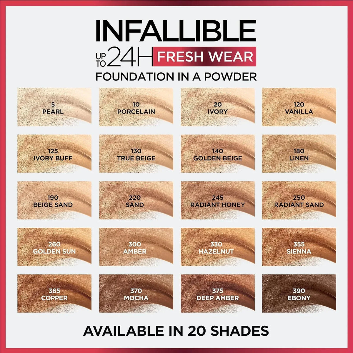 L'Oreal Paris Makeup Infallible Fresh Wear Foundation in a Powder - Buy Online in Pakistan at Cosmia.pk
