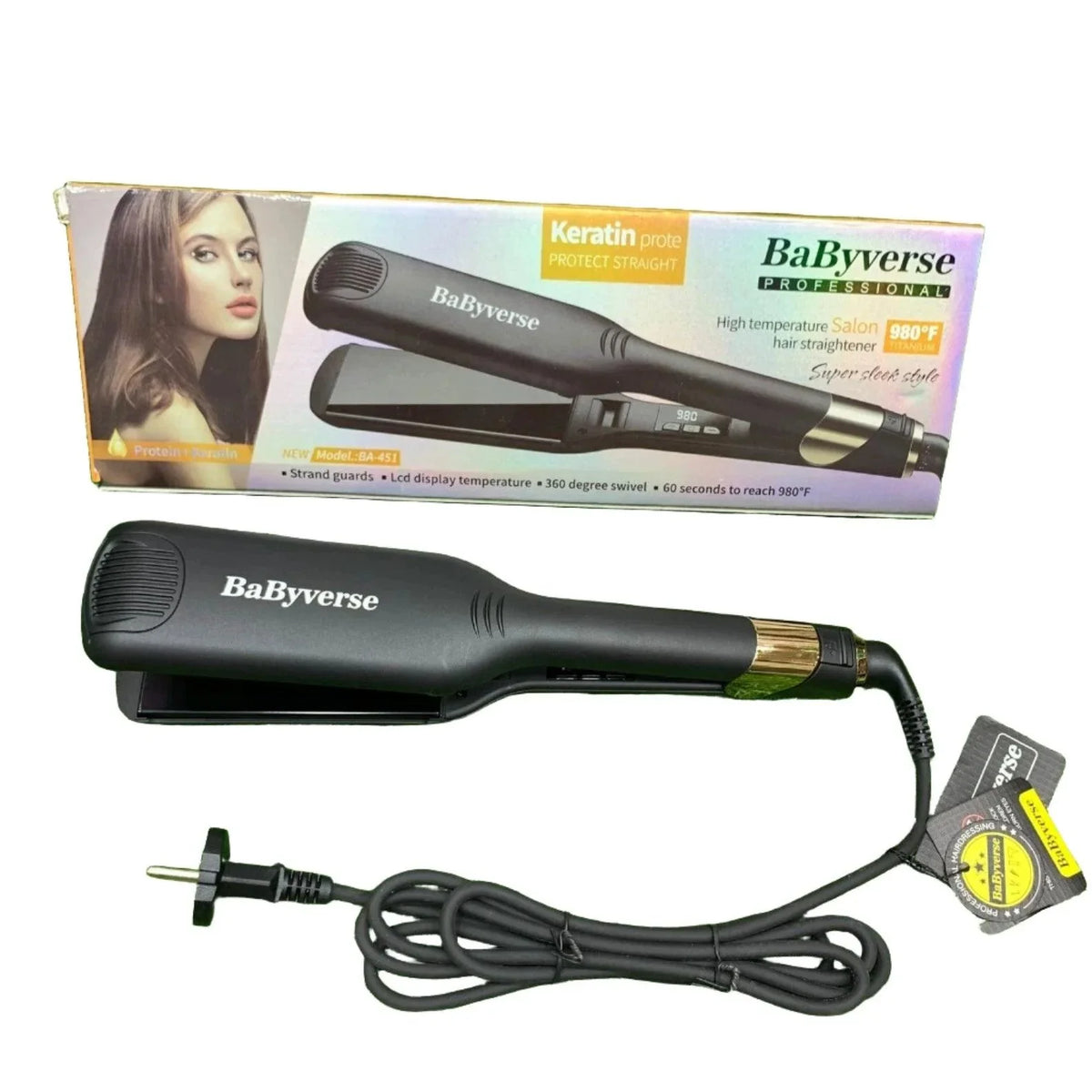 Babyverse Professional Keratin Prote Protect Hair Straightener 980F - Buy Online in Pakistan at Cosmia.pk