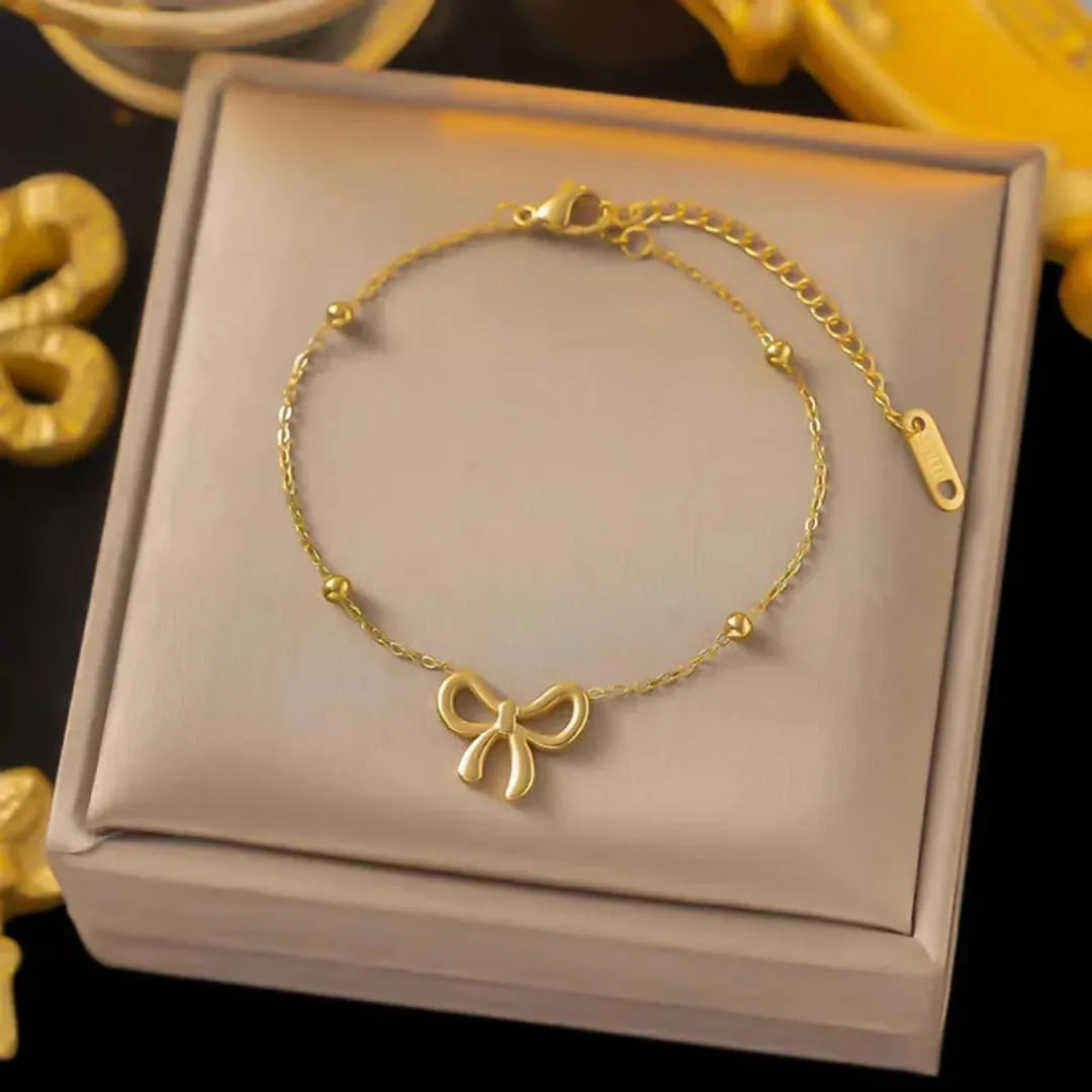 Stainless Steel Bow Bracelet - Buy Online in Pakistan at Cosmia.pk