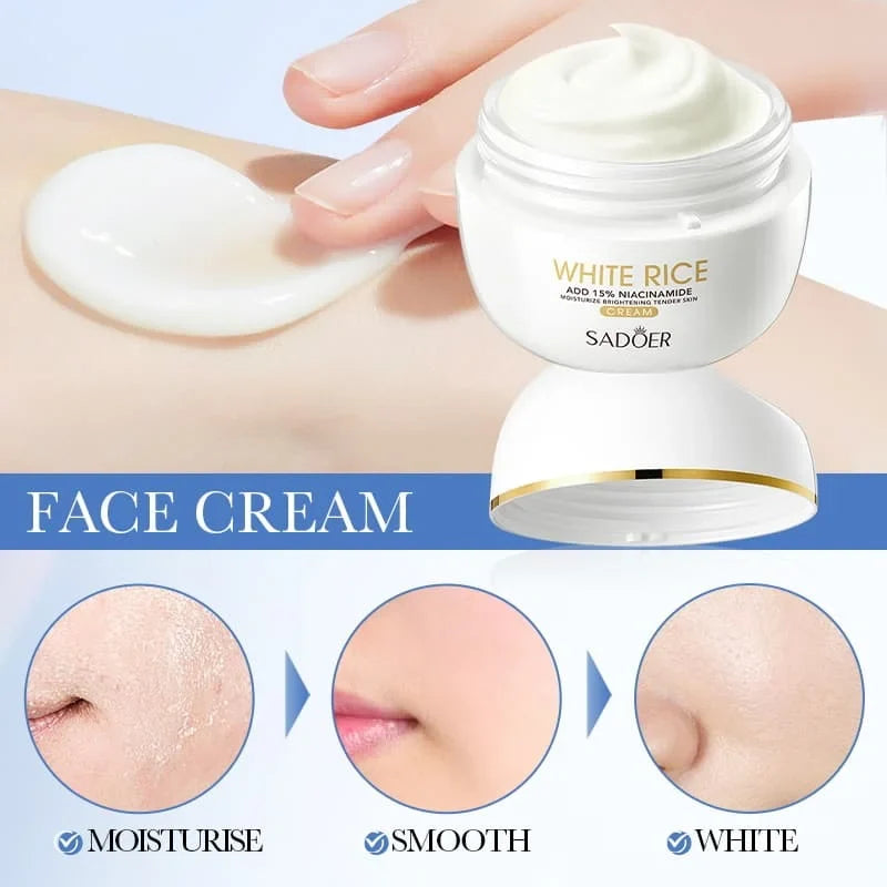 Sadoer White Rice Add 15% Niacinamide Cream - 50g - Buy Online in Pakistan at Cosmia.pk