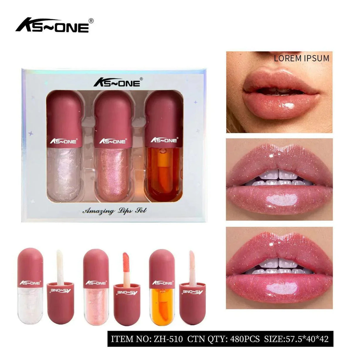KS-One Amazing Lip Gloss Set - Buy Online in Pakistan at Cosmia.pk