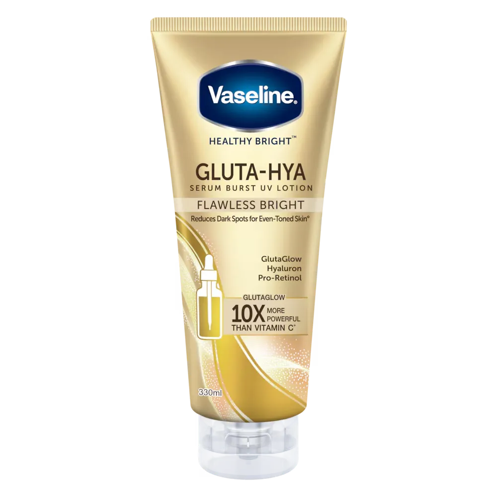 Vaseline Essential Even Tone Flawless Glow Gluta-Hya Serum Burst Lotion - Made in Thailand - Buy Online in Pakistan at Cosmia.pk