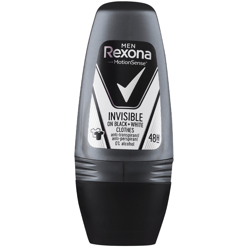 Rexona Men Invisible Black+white Roll On 48h 50ml - Buy Online in Pakistan at Cosmia.pk