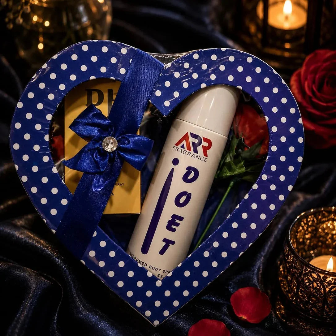 Heart Shape Gift Pack 2 Pcs Perfume 35ml + 200ml Body Spray Set - Buy Online in Pakistan at Cosmia.pk