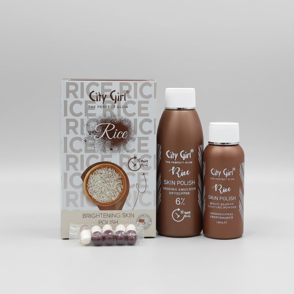 City Girl Rice skin Polish With Free Capsules - Buy Online in Pakistan at Cosmia.pk