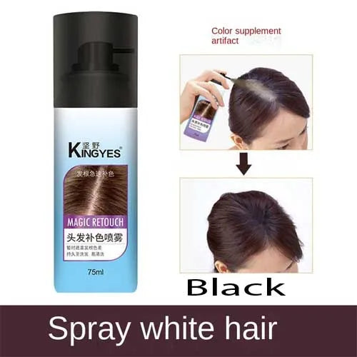 Kingyes Magic Retouch Instant Root Concealer Light Brown Spray 75ml - Buy Online in Pakistan at Cosmia.pk