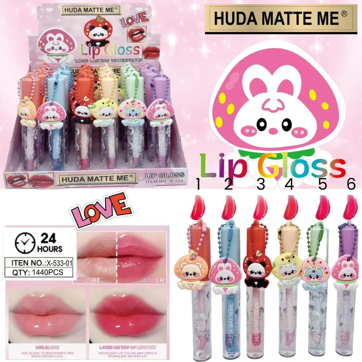 Huda Matte Me Cute Cartoon Lipgloss - Buy Online in Pakistan at Cosmia.pk