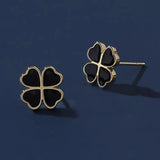 Black Four-Leaf Clover Earrings - Buy Online in Pakistan at Cosmia.pk