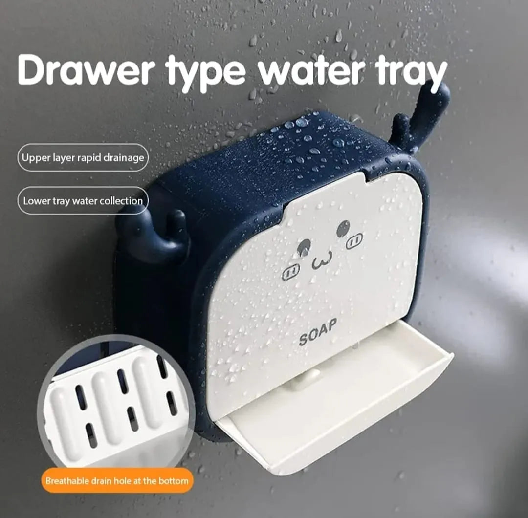 Cartoon Wall Mounted Soap Holder with Drain Drawer - Buy Online in Pakistan at Cosmia.pk
