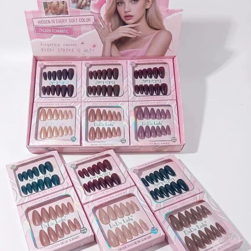 DoDo Lady Zhijian Romantic Press On Nails Set - 12Pcs - Buy Online in Pakistan at Cosmia.pk
