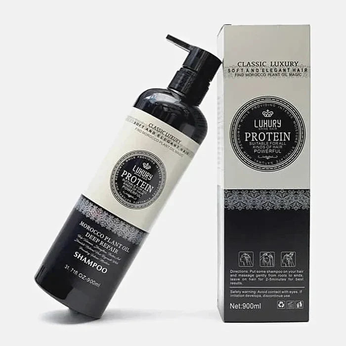 Luxury Protein Moroccan Hair Shampoo Protecting Scalp - 900ml - Buy Online in Pakistan at Cosmia.pk