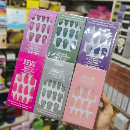 New Professional Nail Tip Reusable Pop On Manicure Nails - Buy Online in Pakistan at Cosmia.pk