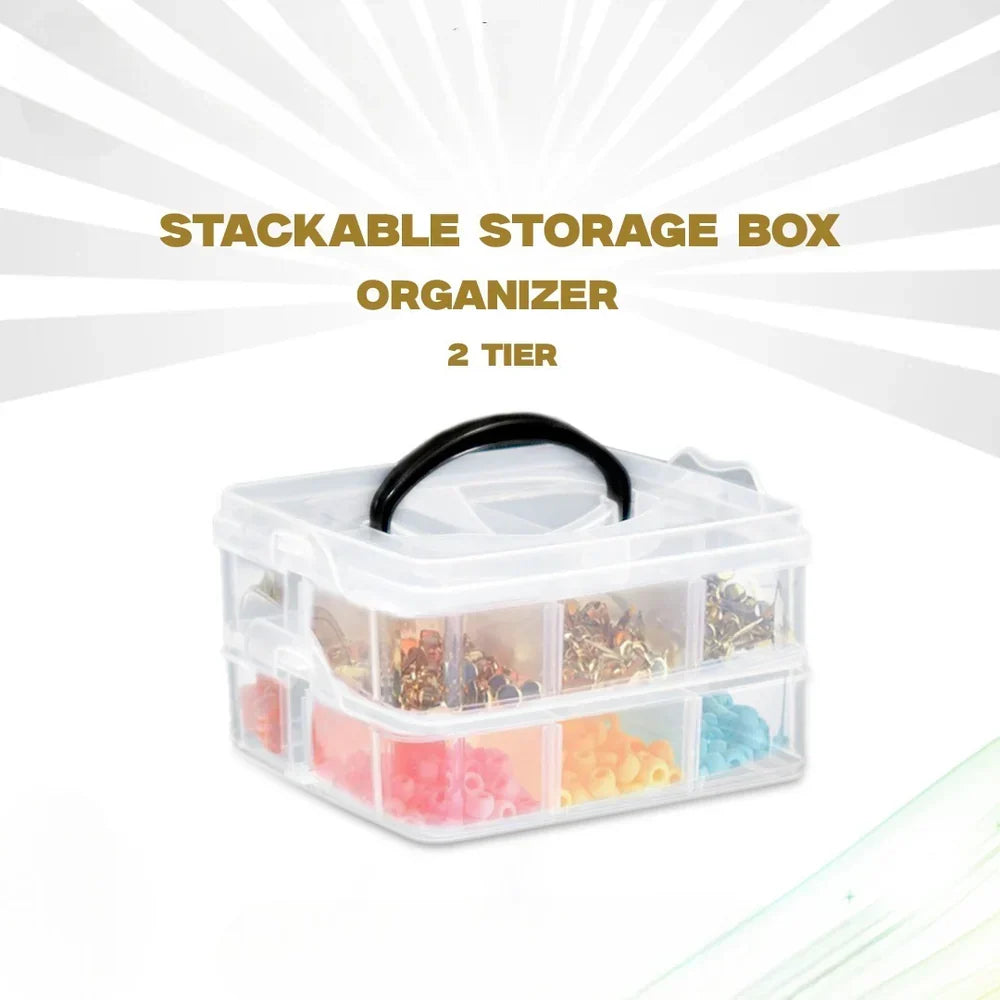Portable Necklace And Ring Storage Box - 2 Tier - Buy Online in Pakistan at Cosmia.pk