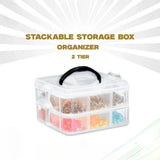 Portable Necklace And Ring Storage Box - 2 Tier - Buy Online in Pakistan at Cosmia.pk