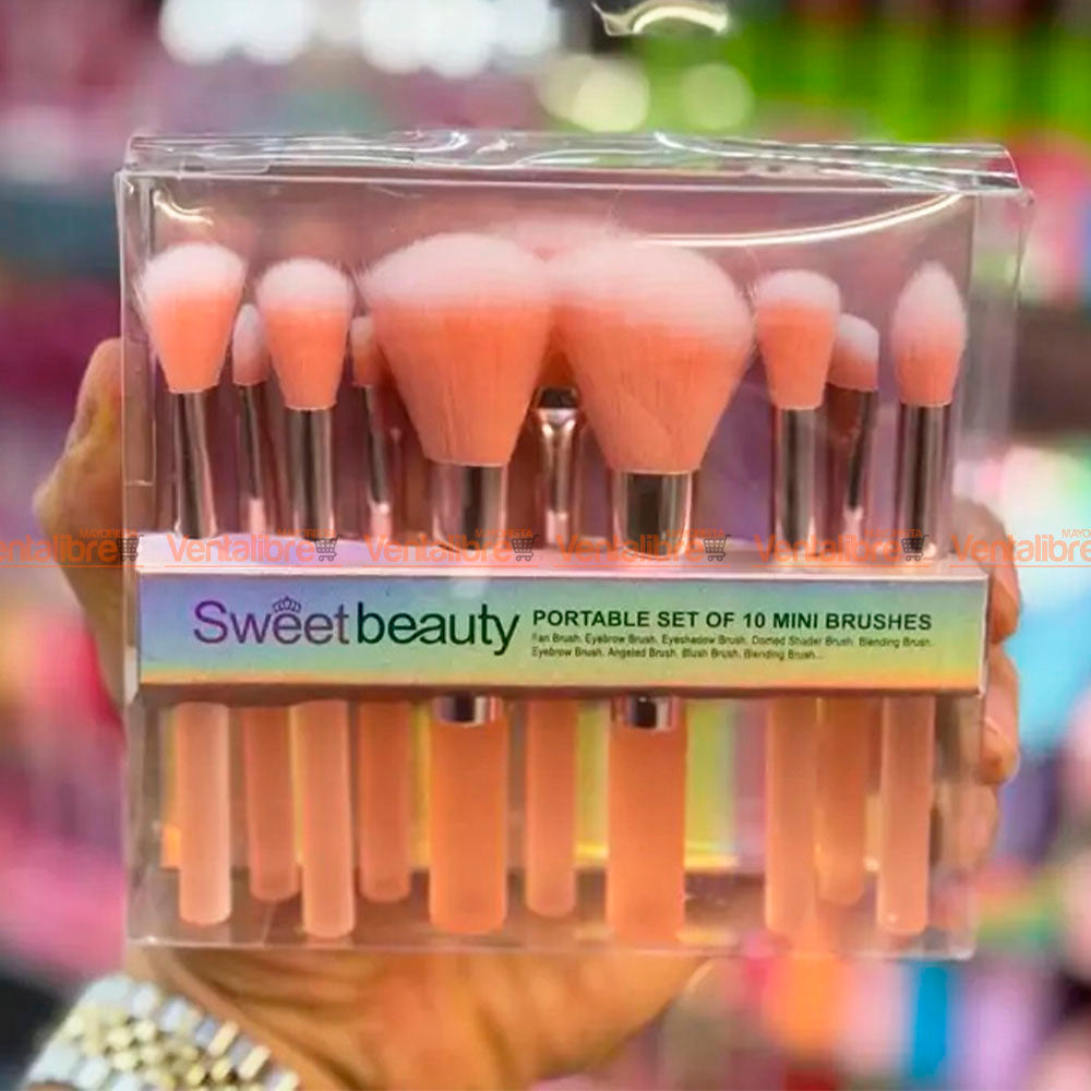 Sweet Beauty Makeup Brush Set Blister X 10 Pcs. - Buy Online in Pakistan at Cosmia.pk