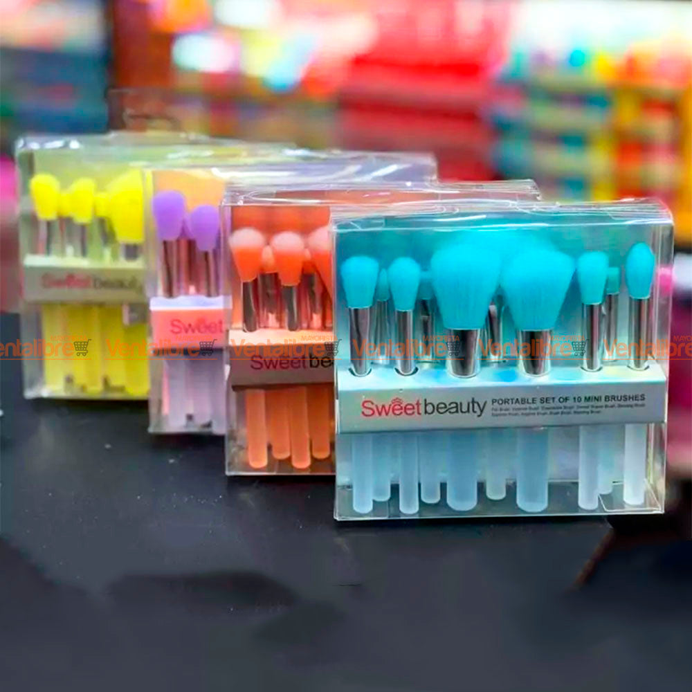Sweet Beauty Makeup Brush Set Blister X 10 Pcs. - Buy Online in Pakistan at Cosmia.pk