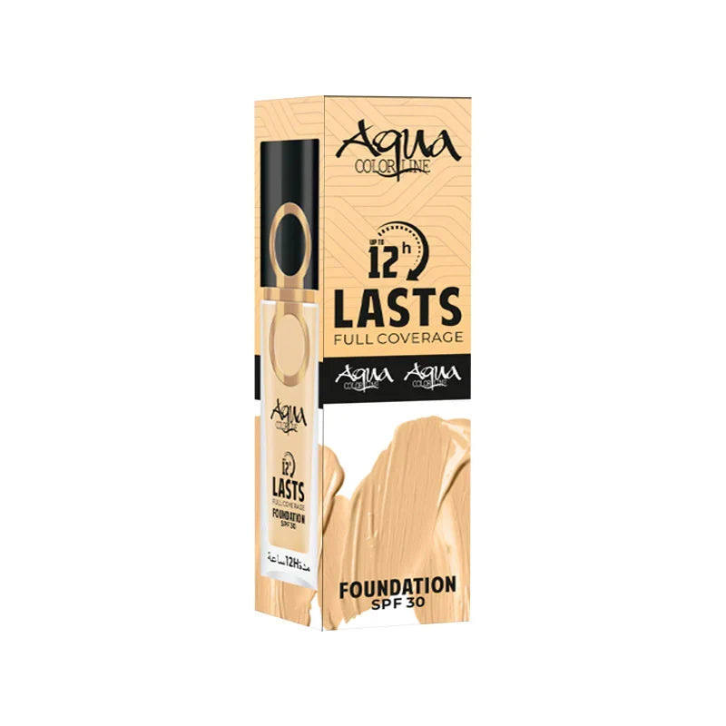 Aqua Color 24H Last Full Coverage Foundation - 25ml - Buy Online in Pakistan at Cosmia.pk