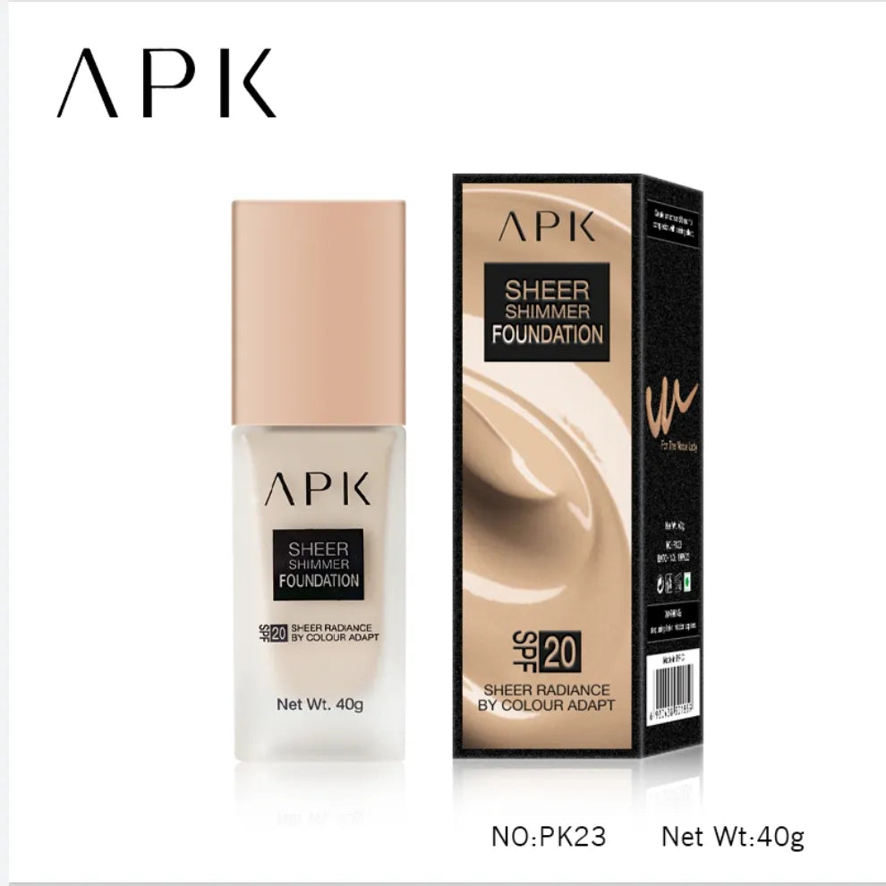 APK New Sheer Shimmer Foundation SPF-20 40g - Buy Online in Pakistan at Cosmia.pk