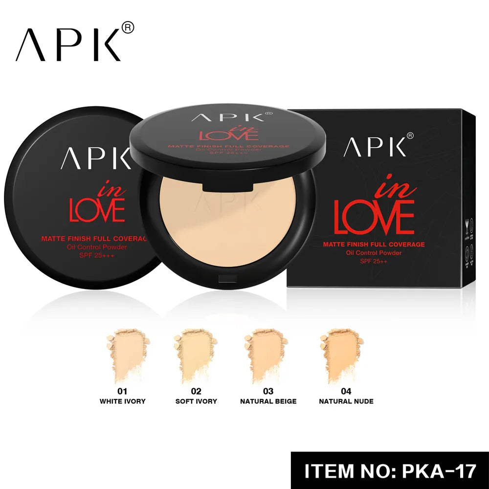 APK Matte Finish Full Coverage Oil Control Powder SPF25+++ - Buy Online in Pakistan at Cosmia.pk