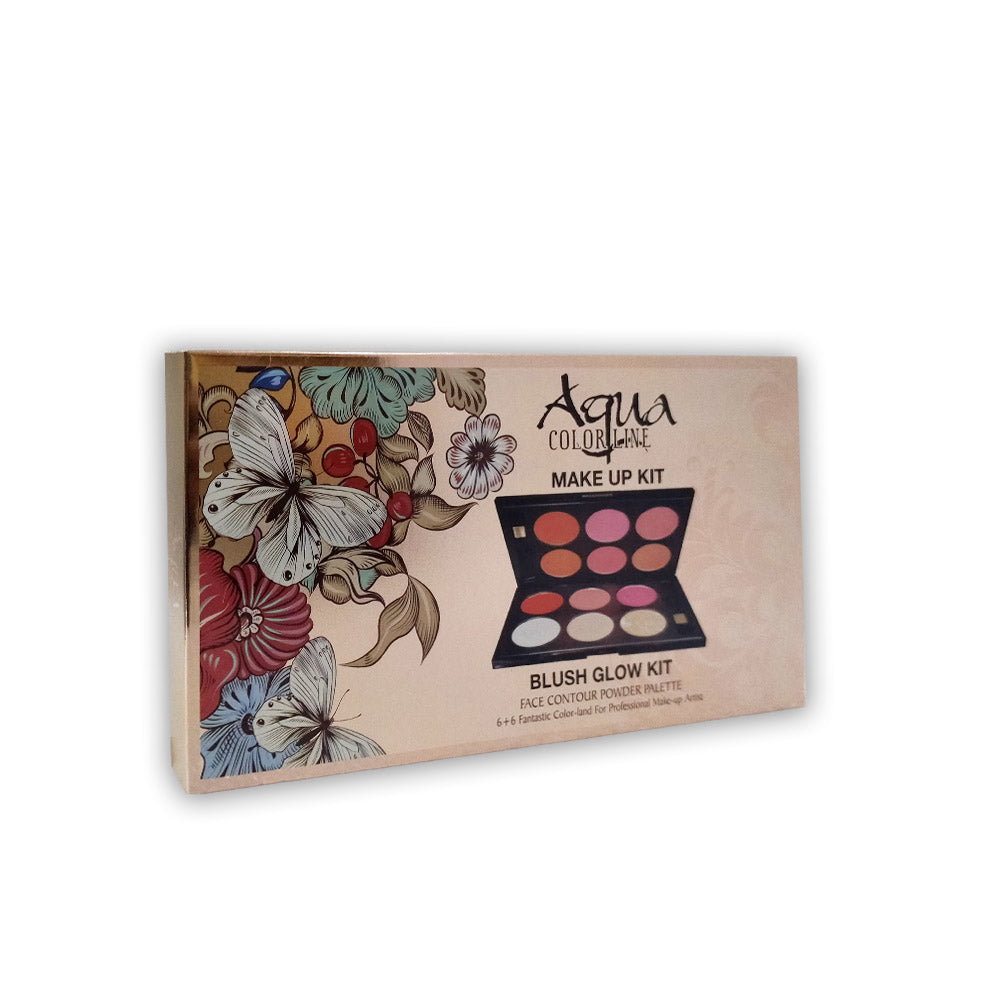 Aqua Color Line 6+6 Blush Glow & Contour Kit - Buy Online in Pakistan at Cosmia.pk