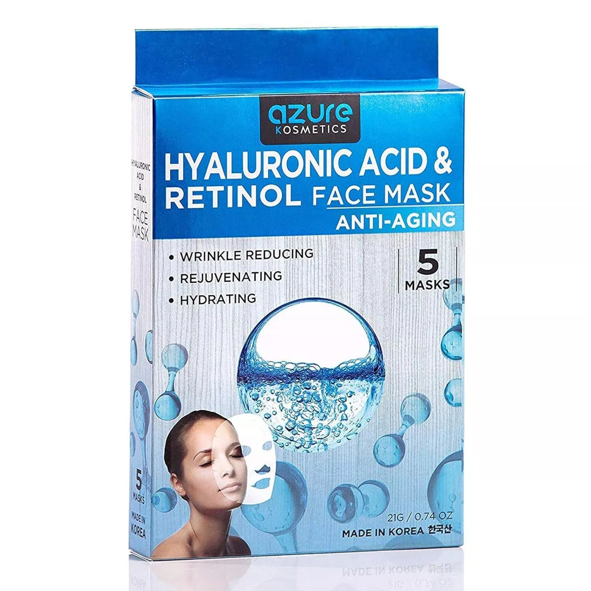 AZURE Hyaluronic Acid & Retinol Anti Aging Facial Mask-Rejuvenating - Buy Online in Pakistan at Cosmia.pk
