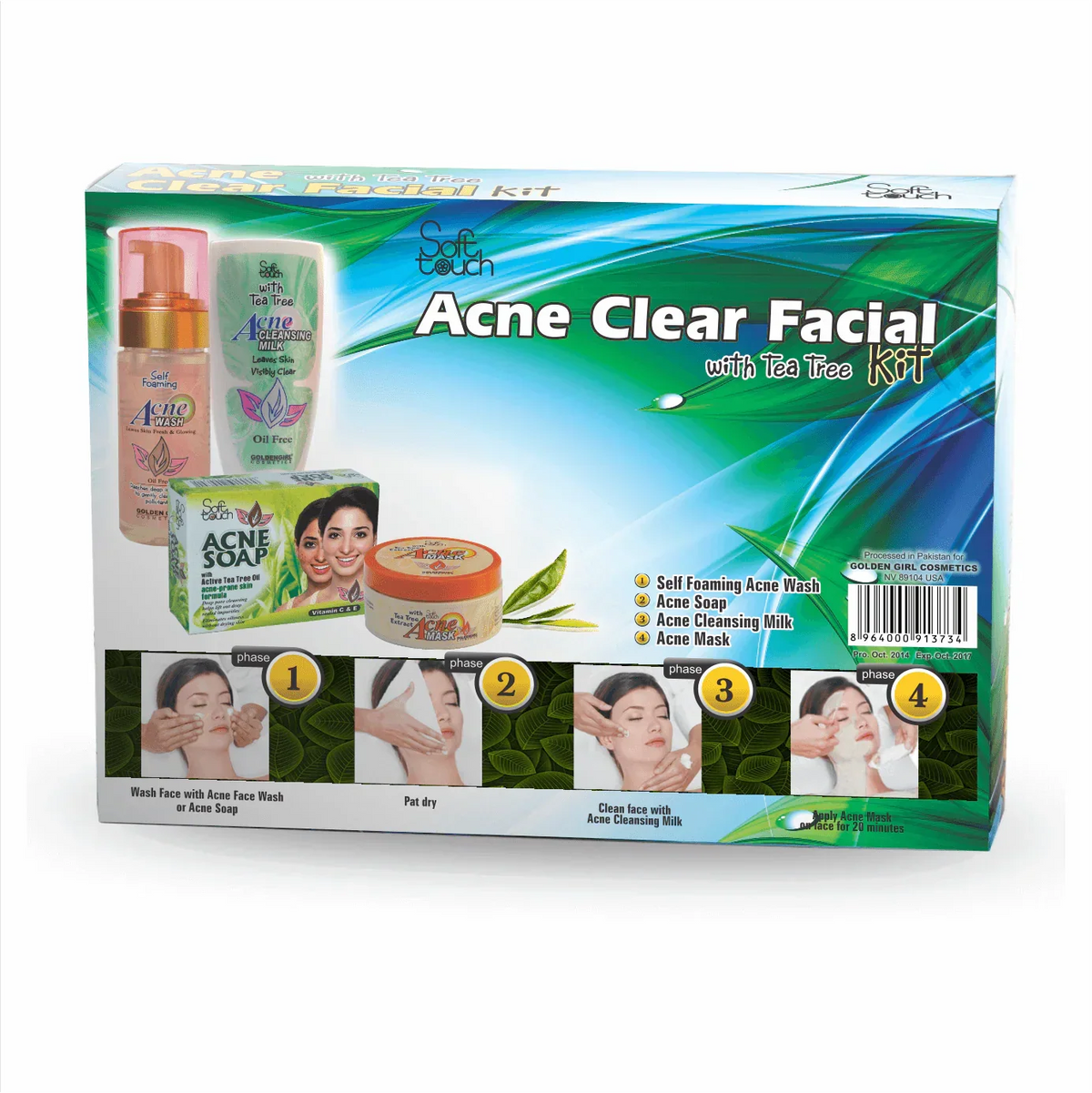 Soft Touch Acne Clear Facial Kit 4 Items - Buy Online in Pakistan at Cosmia.pk