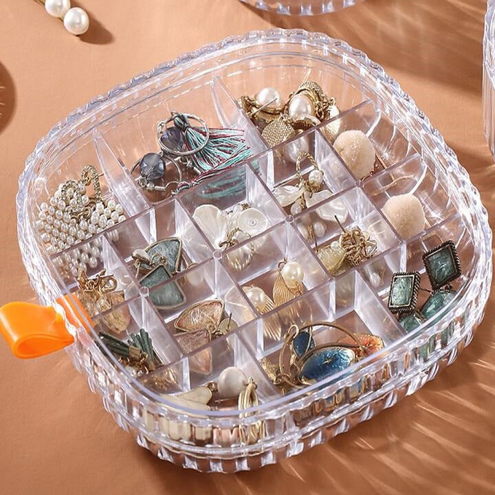 Elegant Transparent Crystal Portable Jewellery Box - Buy Online in Pakistan at Cosmia.pk
