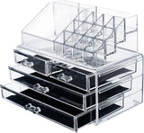 Acrylic Makeup Organizer Drawers Stand, Brush Holder and Jewellery Storage - Buy Online in Pakistan at Cosmia.pk