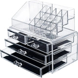 Acrylic Makeup Organizer Drawers Stand, Brush and Jewellery Storage - Buy Online in Pakistan at Cosmia.pk