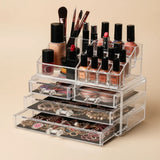 Acrylic Makeup Organizer Drawers Stand, Brush and Jewellery Storage - Buy Online in Pakistan at Cosmia.pk