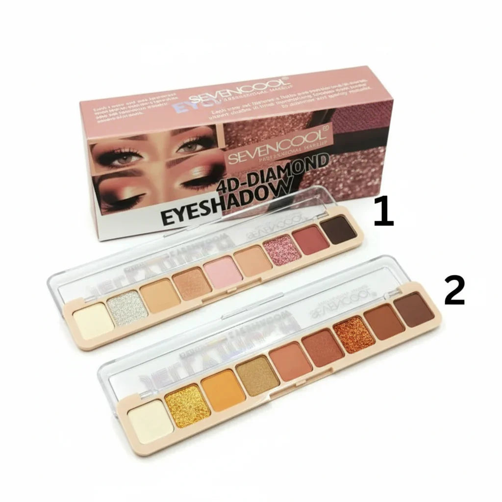 Seven Cool 4D Diamond Eyeshadow Palette - 9 Colors - Buy Online in Pakistan at Cosmia.pk