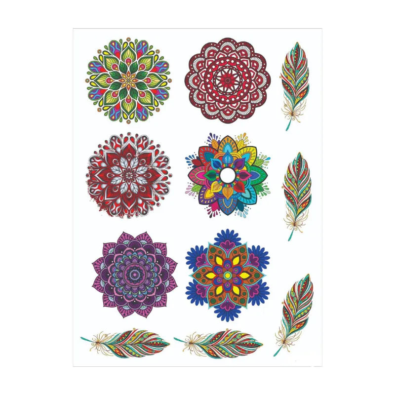 Multi Color Mehndi Stickers, Temporary Henna Tattoos - Buy Online in Pakistan at Cosmia.pk
