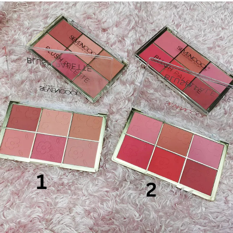 Seven cool 6 in 1 Blush Palette - Buy Online in Pakistan at Cosmia.pk