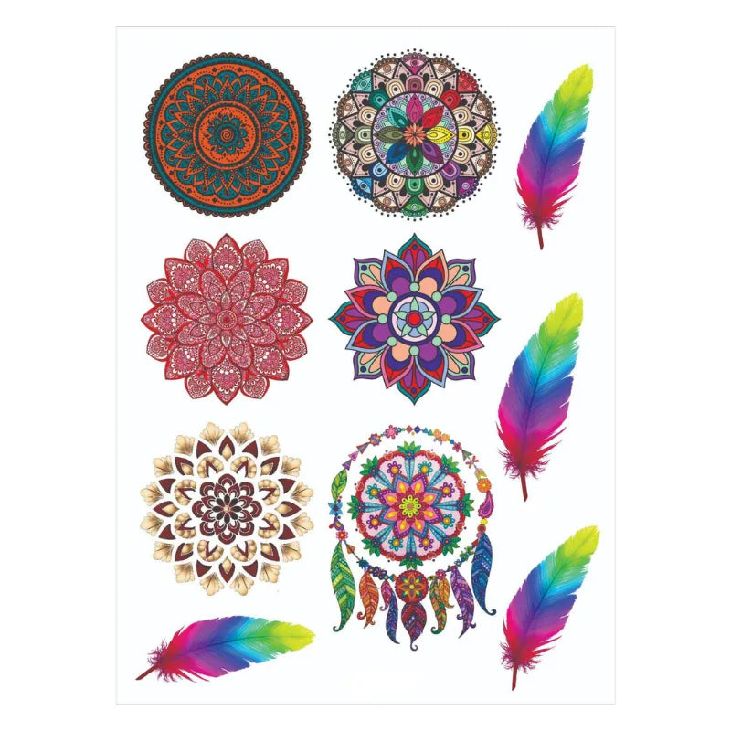 Multi Color Mehndi Stickers, Temporary Henna Tattoos - Buy Online in Pakistan at Cosmia.pk