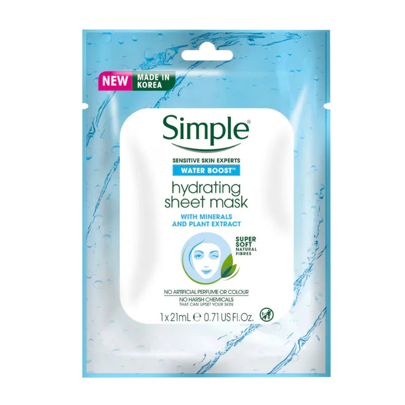 Simple Water Boost Hydrating Sheet Mask - Buy Online in Pakistan at Cosmia.pk